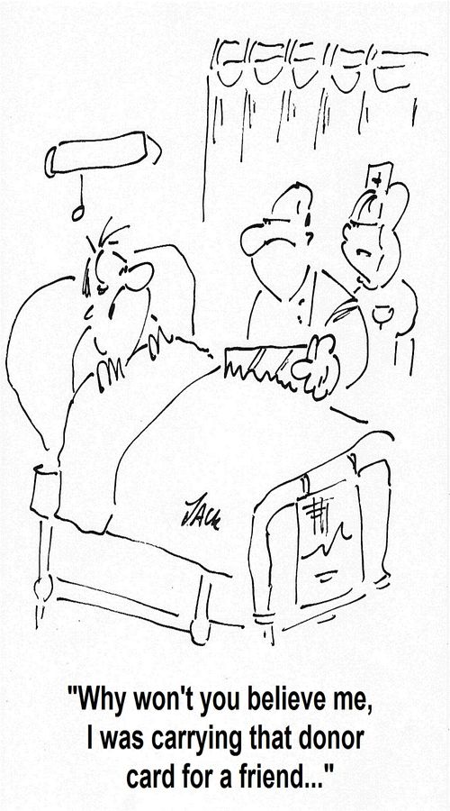 'Why won't you believe me,I was carrying that donor card for a friend...'