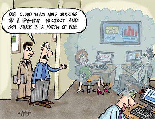 'Our cloud team was working on a big-data project and got stuck in a patch of fog.'