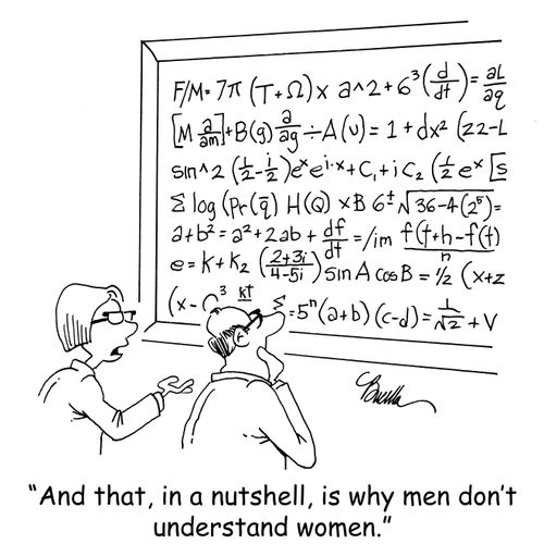 'And that, in a nutshell, is why men don't understand women.'