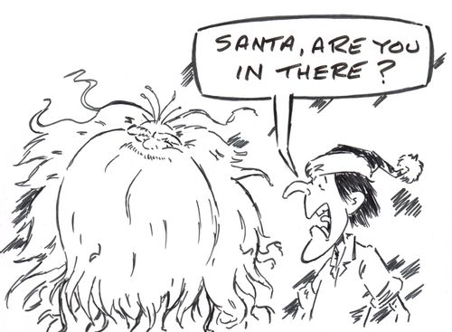 'Santa, are you in there?' 
