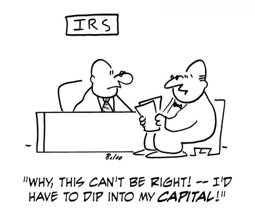 'Why, this can't be right -- I'd have to dip into my capital!'