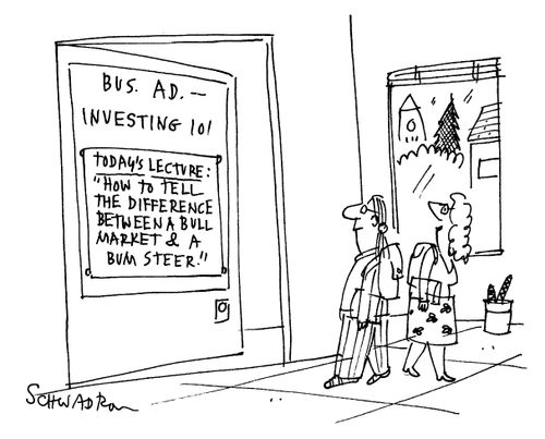 'How to tell the difference between a bull market & a bum steer.'