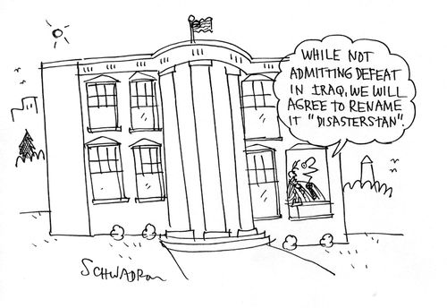 'While not admitting defeat in Iraq, we will agree to rename it 'disasterstan'.'