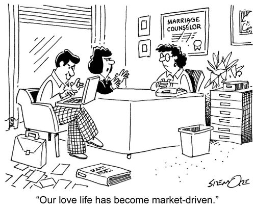 'Our love life has become market-driven.'