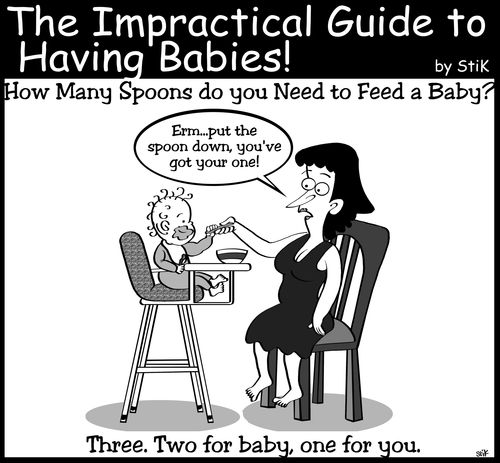Impractical Guide to Having Babies: 'How many spoons do you need to feed a baby?'