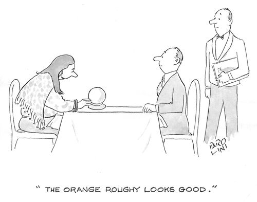 'The orange roughy looks good.'