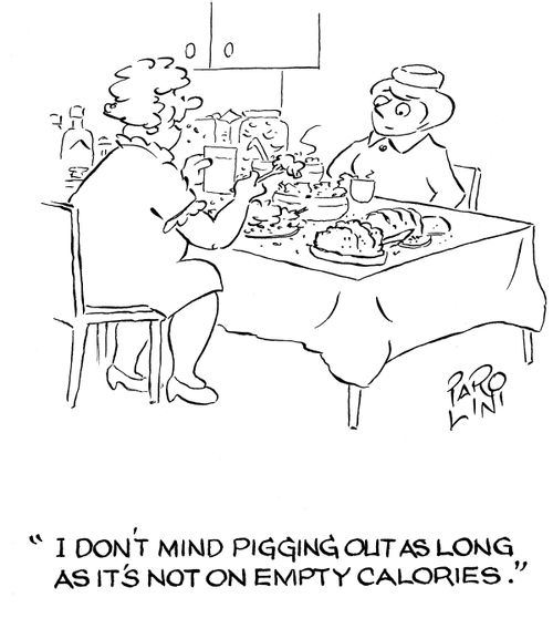 'I don't mind pigging out as long as it's not on empty calories.'