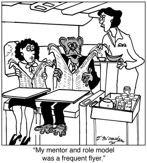 'My mentor and role model was a frequent flyer.'