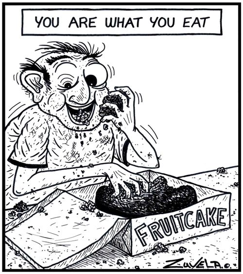 You are what you eat - Fruitcake.