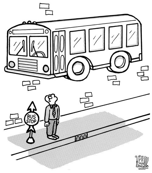 Bus Stop (bus hovering overhead)
