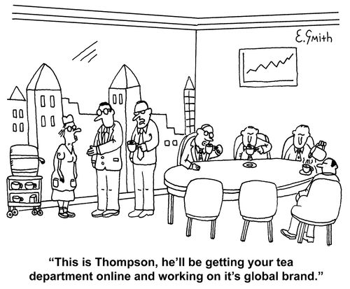 'This is Thompson, he'll be getting your tea department online and working on it's global brand.'
