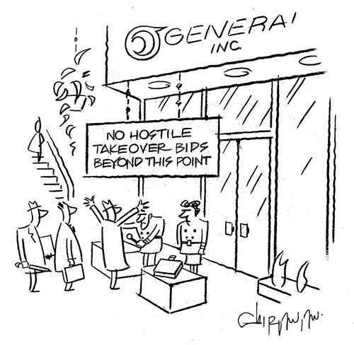 'No hostile takeover bids beyond this point.'