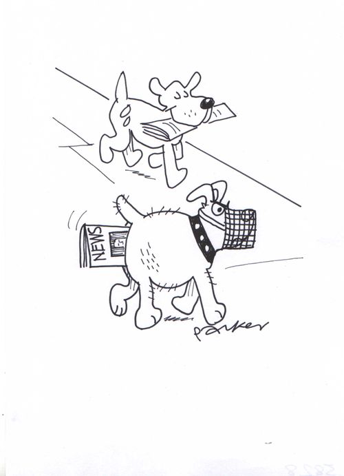 Dangerous Dog with paper