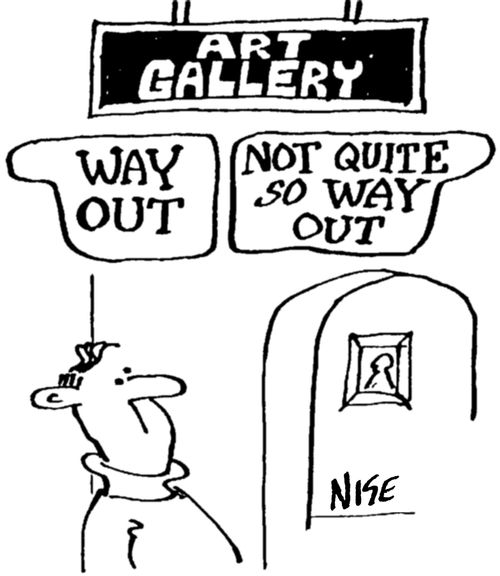 Art gallery - way out / not so way out.