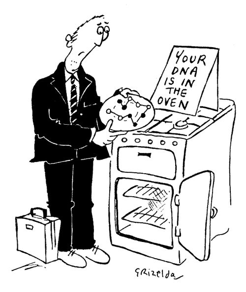 "Your DNA is in the oven."