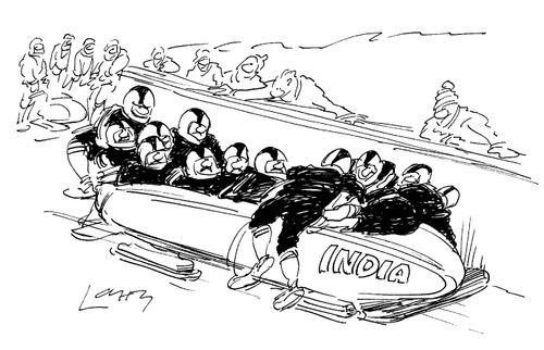 Indian bob-sleighing team