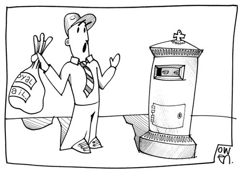 Man in Letter Box