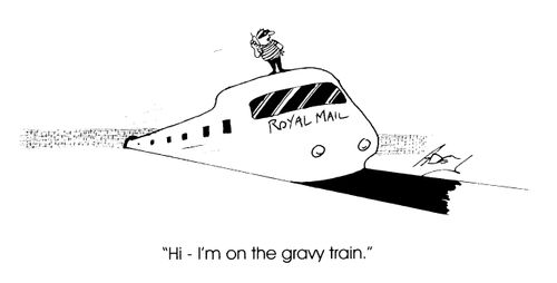 Thief on Royal Mail train - "Hi - I'm on the gravy train."