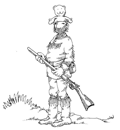 Davey Crockets Teddy Bear hat