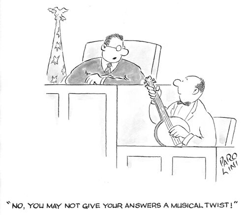 'No, you may not give your answers a musical twist!'