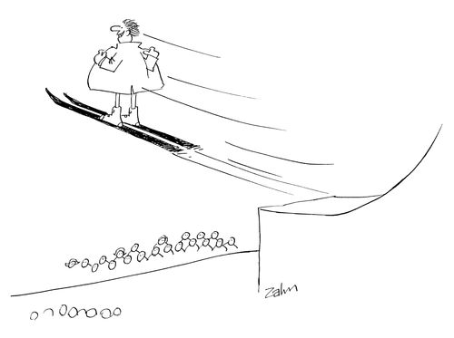 Ski-jump flasher.