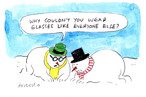 'Why couldn't you wear glasses like everyone else?'