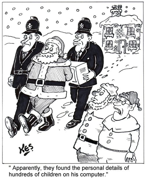 Santa: 'Apparently, they found the personal details of hundreds of children on his computer.'