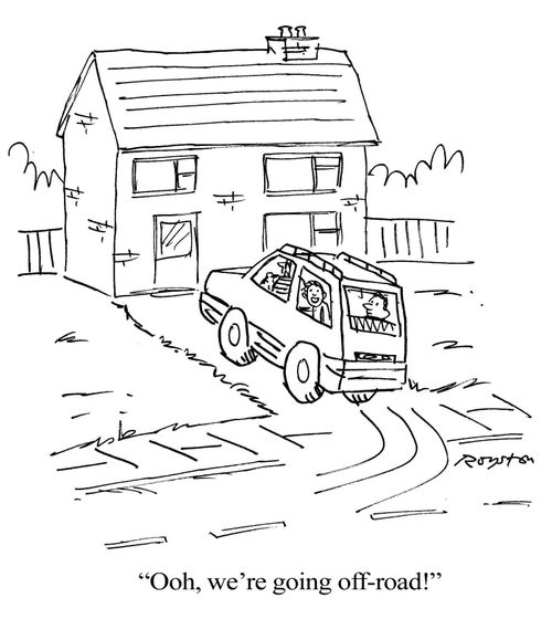 'Ooh, we're going off-road!'