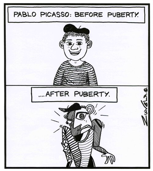 Pablo Picasso: Before Puberty...After Puberty.