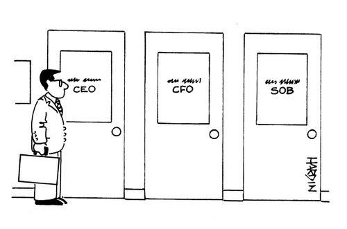 Three offices - CEO / CEO / SOB.