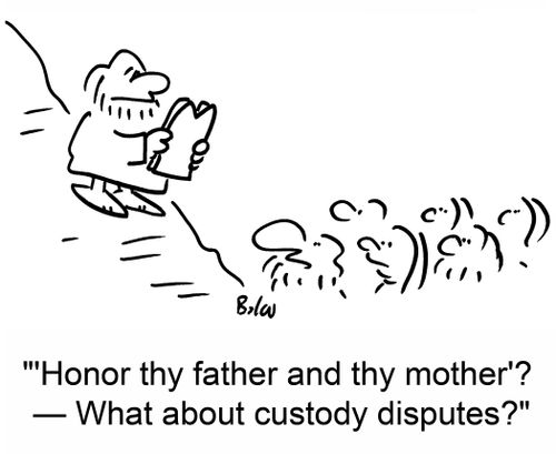 ''Honor thy father and thy mother'? -- What about custody disputes?'