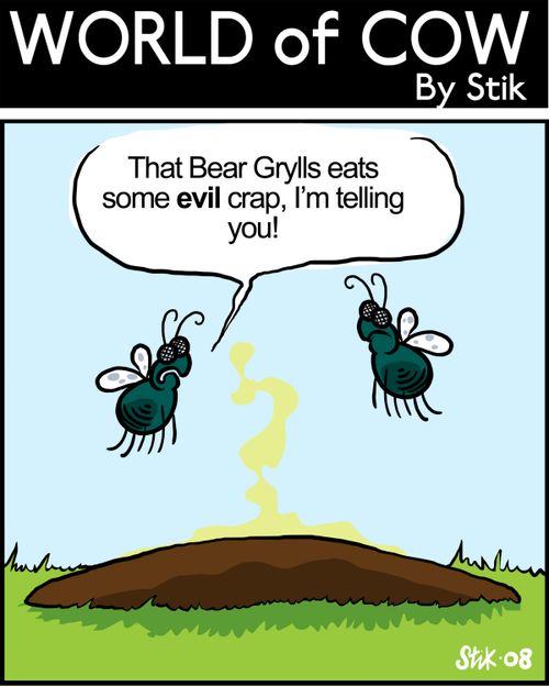 That Bear Grylls eats some EVIL crap, I'm telling you!