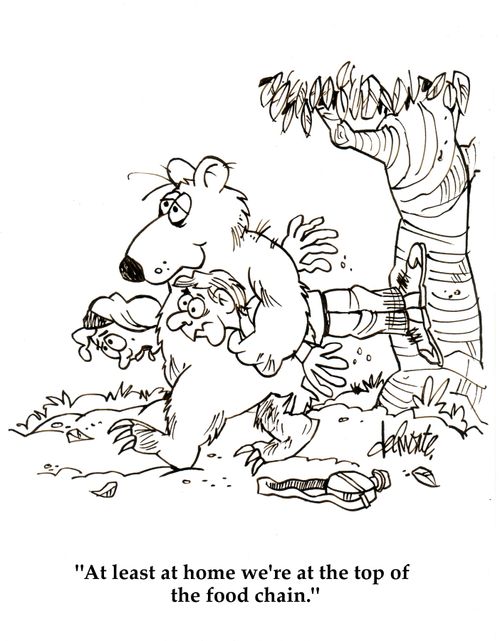 'At least at home we're at the top of the food chain.'