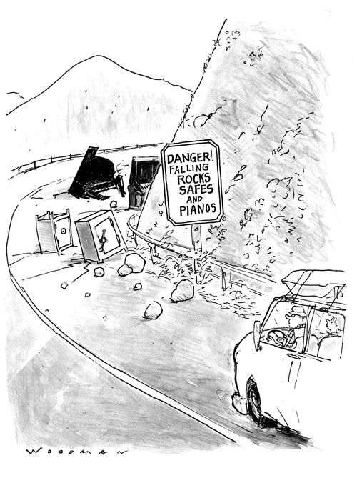 Danger! Falling Rocks, Safes and Pianos.