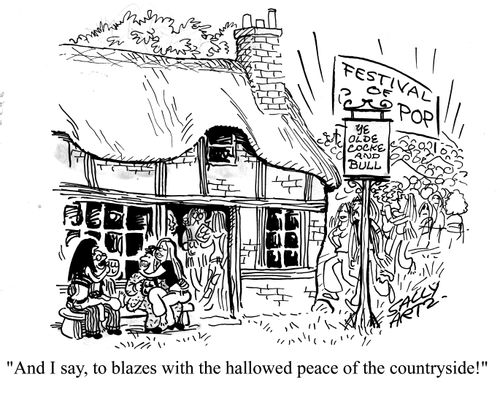 'And I say, to blazes with the hallowed peace of the countryside!'