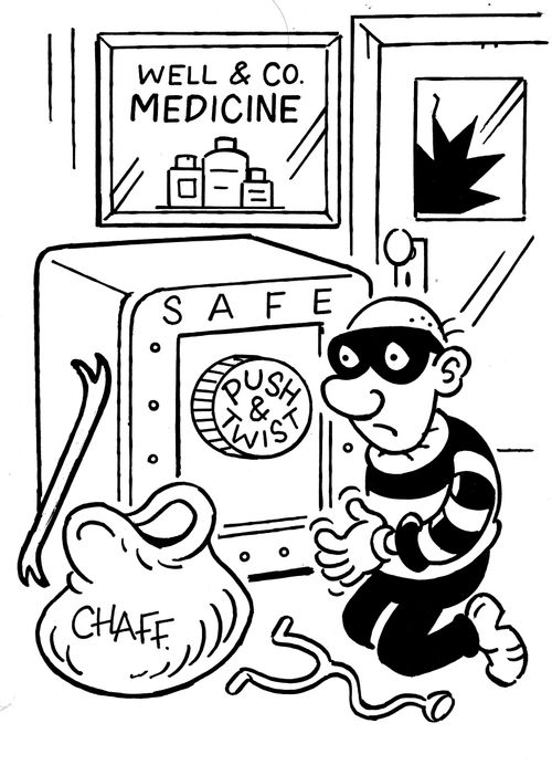 Child-proof safe.