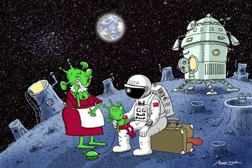 On the moon.