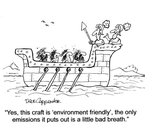 'Yes, this craft is 'environment friendly', the only emissions it puts out is a little bad breath.'