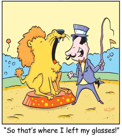 'So that's where I left my glasses!'