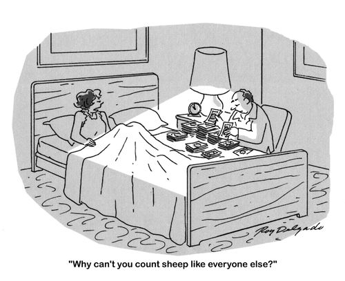 'Why can't you count sheep like everyone else?'