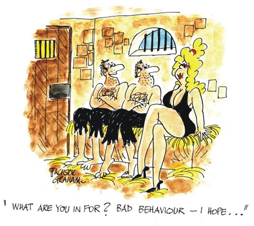 "What are you in for? Bad behaviour, I hope..."