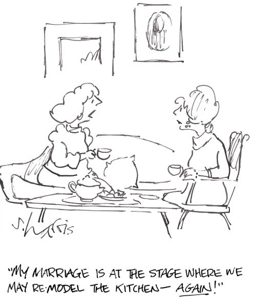'My marriage is at the stage where we may re-model the kitchen -  again!'