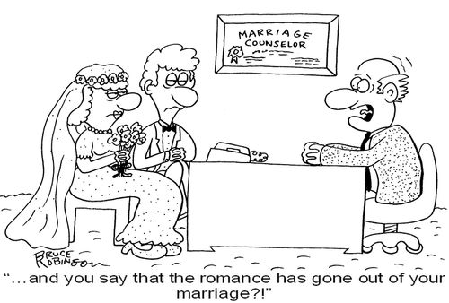 '…and you say that the romance has gone out of your marriage?!'