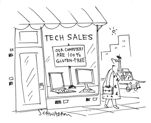 'Our computers are 100% gluten-free.'