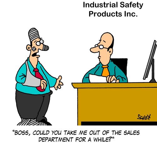 'Boss, could you take me out of the sales department for a while?'