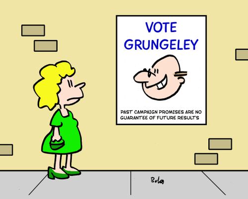 Vote Grungeley: Past campaign promises are no guarantee of future results.