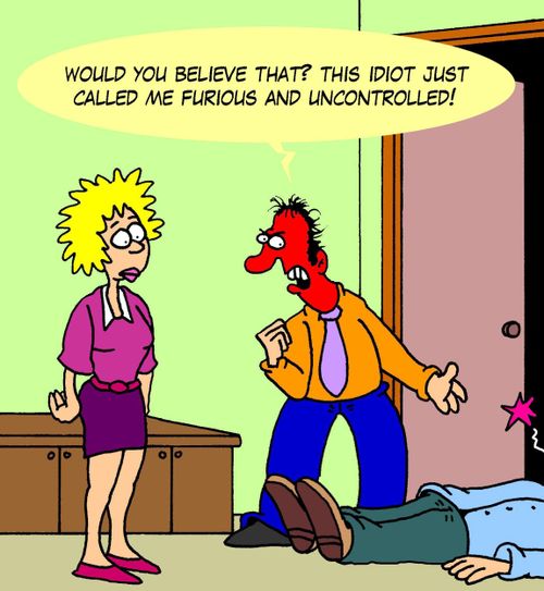 'Would you believe that? This idiot just called me furious and uncontrolled!'