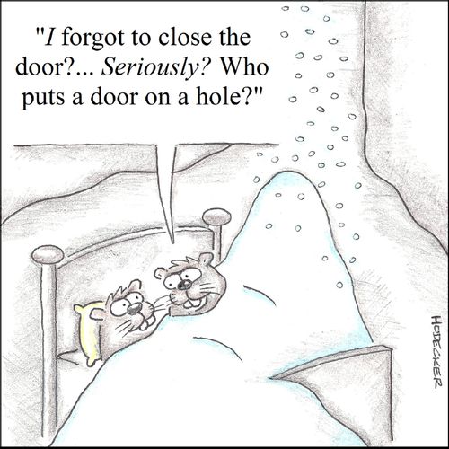 'I forgot to close the door?...Seriously? Who puts a door on a hole?'