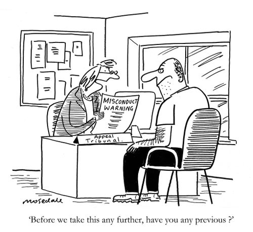 'Before we take this any further, have you any previous?'