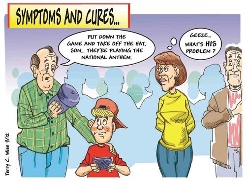 'Put down the game and take off the hat, son...they're playing the national anthem.'